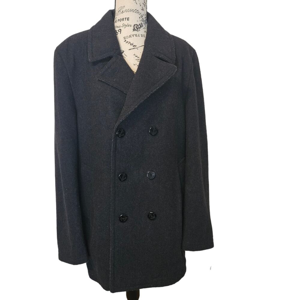 Lauren Ralph Lauren Charcoal Gray Women's Wool blend Pea Coat. Size 38/4…